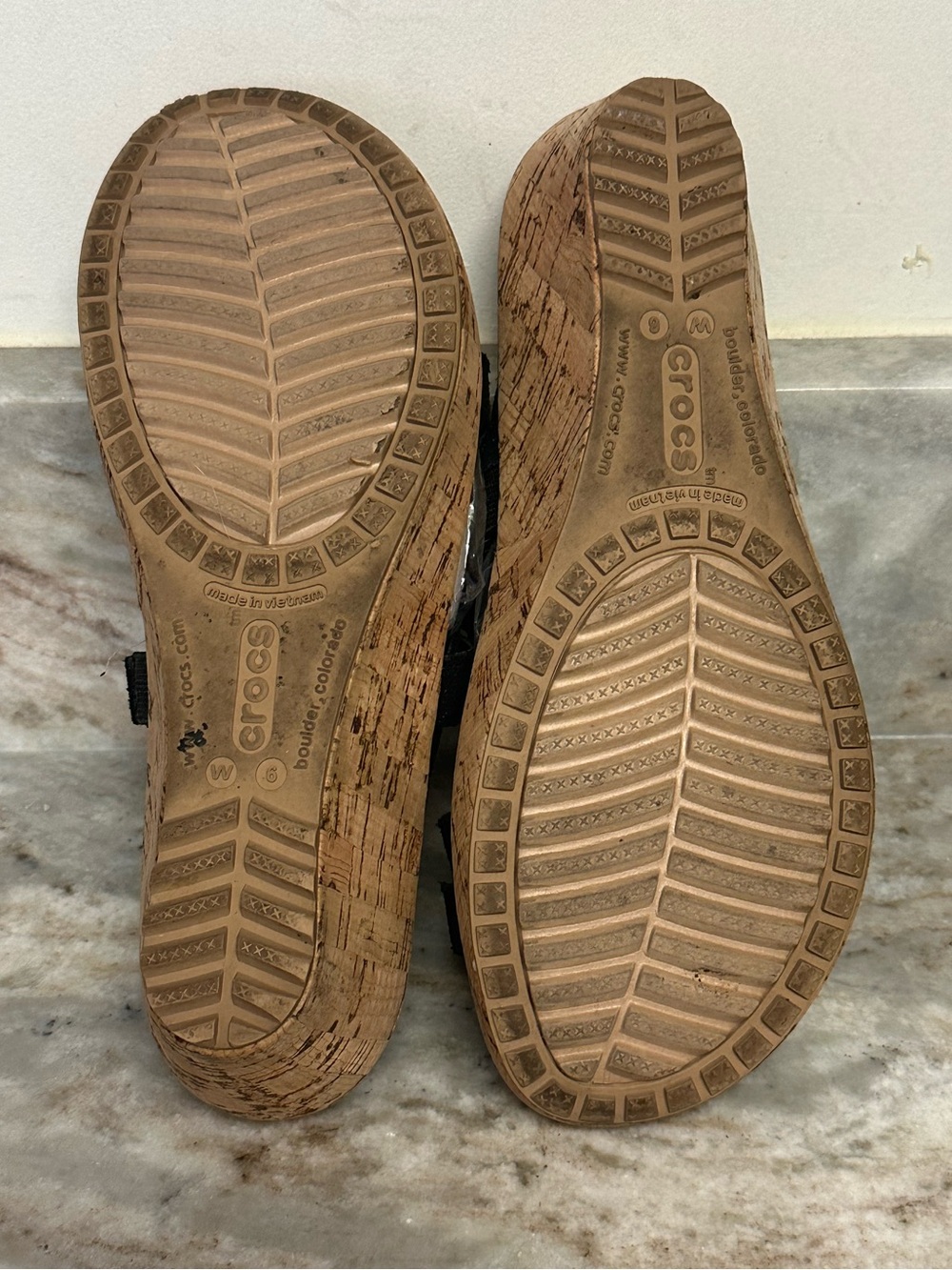 Crocs A-Leigh Strappy Cork Wedge Sandal - Picture 7 of 8